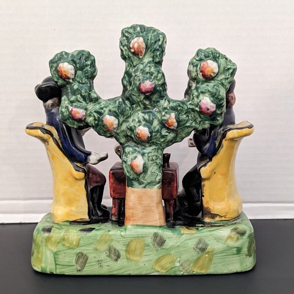 Antique Staffordshire Pottery "Dr Syntax Playing at Cards" - Picture 4 of 7